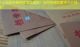 个人档案在哪存放怎么查询？如何存储和查询个人档案？
