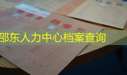 邵东人力中心档案查询