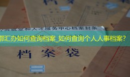 鄂汇办如何查询档案_如何查询个人人事档案？