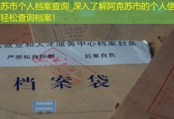 阿克苏市个人档案查询_深入了解阿克苏市的个人信息，轻松查询档案！
