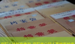 资阳人社档案查询_资阳市公民人事档案检索