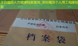 深圳福田人力资源档案查询_深圳福田个人用工档案检索