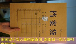湖南省干部人事档案查询_湖南省干部人事档案轻松查