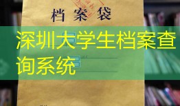 深圳大学生档案查询系统