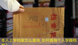 本人上学档案怎么查询_如何查阅个人学籍档案？