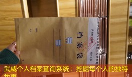 武威个人档案查询系统：挖掘每个人的独特故事