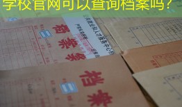 学校官网可以查询档案吗？
