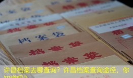 许昌档案去哪查询？许昌档案查询途径，你知道吗？