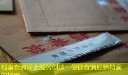 档案查询网上服务创建：便捷查询原籍档案的指南
