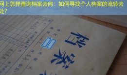 网上怎样查询档案去向：如何寻找个人档案的流转去处？