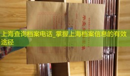 上海查询档案电话_掌握上海档案信息的有效途径