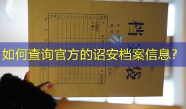 如何查询官方的诏安档案信息？