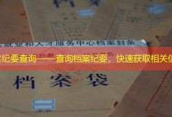 档案纪要查询——查询档案纪要，快速获取相关信息