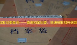 档案纪要查询——查询档案纪要，快速获取相关信息