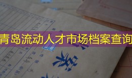 青岛流动人才市场档案查询