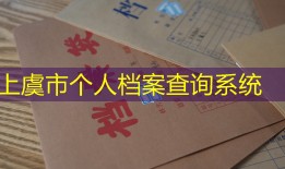 上虞市个人档案查询系统