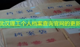 武汉理工个人档案查询官网的更新