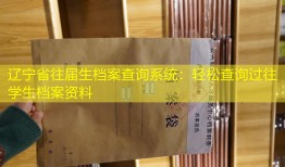 辽宁省往届生档案查询系统：轻松查询过往学生档案资料