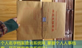 个人名字档案查询系统网_掌握个人人事档案，尽在档案查询系统网！