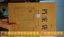 广东南方技师学院档案查询_广东南方技师学院的个人档案查询服务现已推出！