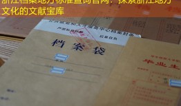 浙江档案地方标准查询官网：探索浙江地方文化的文献宝库