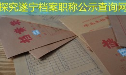探究遂宁档案职称公示查询网