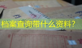 档案查询带什么资料？