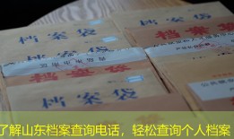了解山东档案查询电话，轻松查询个人档案