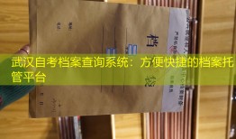 武汉自考档案查询系统：方便快捷的档案托管平台