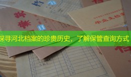 探寻河北档案的珍贵历史，了解保管查询方式