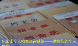 乐山市个人档案查询系统——掌握您的个人信息