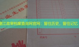 湛江政审档案查询网官网：留住历史，留住记忆