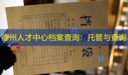 德州人才中心档案查询：托管与查询