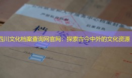 四川文化档案查询网官网：探索古今中外的文化资源