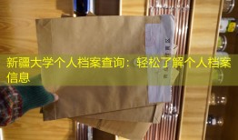 新疆大学个人档案查询：轻松了解个人档案信息