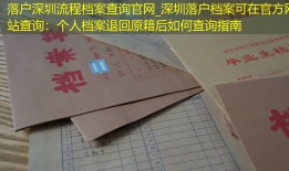 落户深圳流程档案查询官网_深圳落户档案可在官方网站查询：个人档案退回原籍后如何查询指南