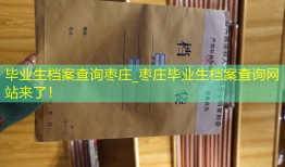 毕业生档案查询枣庄_枣庄毕业生档案查询网站来了！
