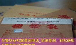 辛集毕业档案查询电话_简单查询，轻松获取辛集市毕业档案信息