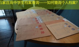 石家庄高中学生档案查询——如何查询个人档案？