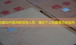 档案如何查询被冒用人员：确定个人档案是否被盗用