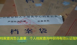 档案查询怎么盖章：个人档案查询中获得有效认证指南