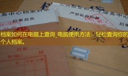 档案如何在电脑上查询_电脑使用方法：轻松查询你的个人档案。