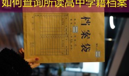 如何查询所读高中学籍档案