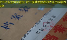 呼市毕业生档案查询_呼市提供便捷查询毕业生档案的服务