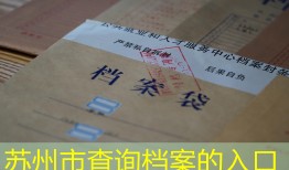 苏州市查询档案的入口
