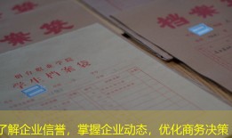 了解企业信誉，掌握企业动态，优化商务决策