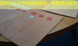 瓯海区人才市场档案查询：快速查询服务