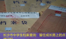 长沙市中学生档案查询：留住成长路上的点滴记忆