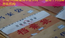 济南市档案查询平台官网——查询个人档案所在机构