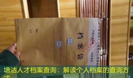 塘沽人才档案查询：解读个人档案的查询方式